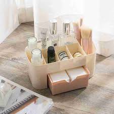 Portable makeup organizer box