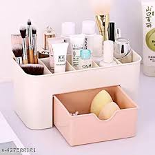 Portable makeup organizer box