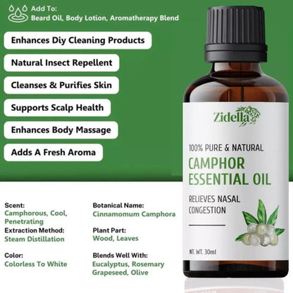 Zidella camphor oil 30ml - hair care
