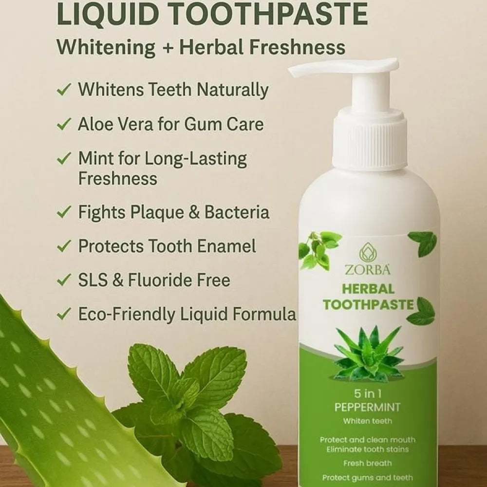 Zorba herbal toothpaste 5 in 1 (100gm) (pack of 2)