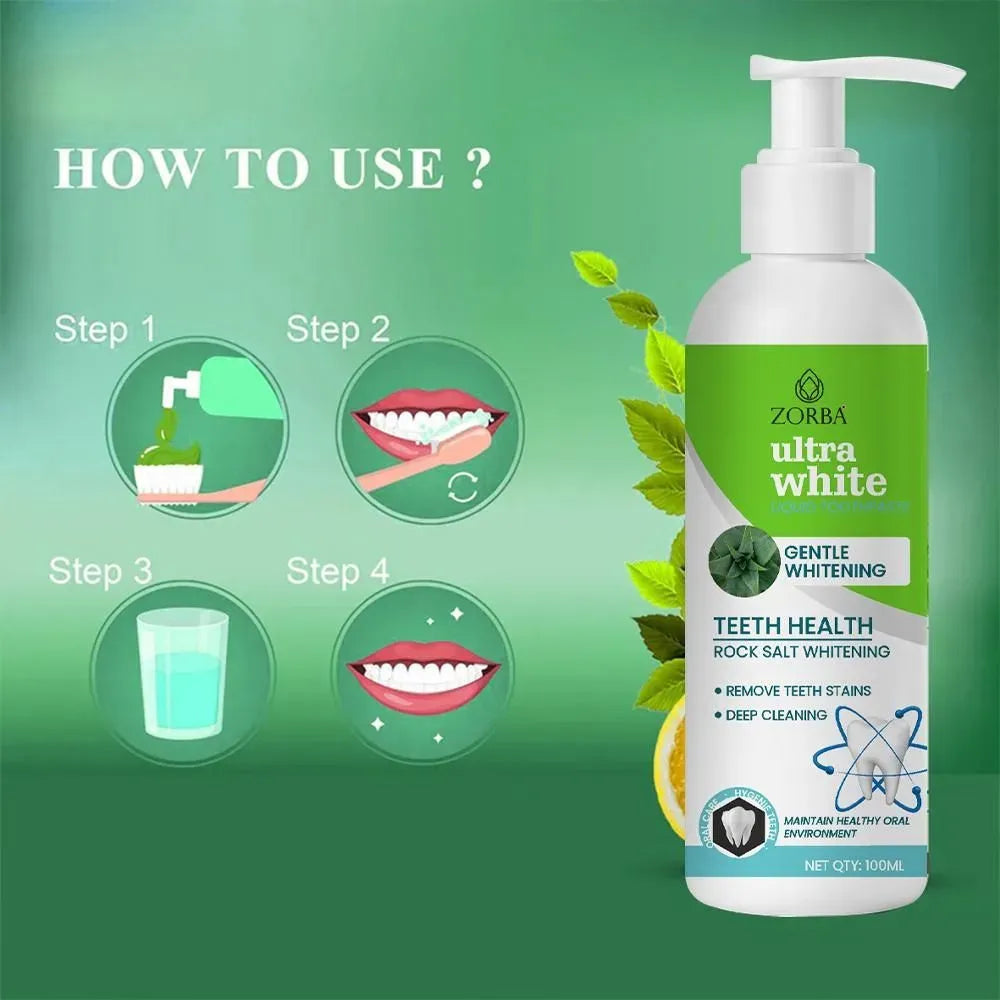 Zorba saltwhite liquid toothpaste
