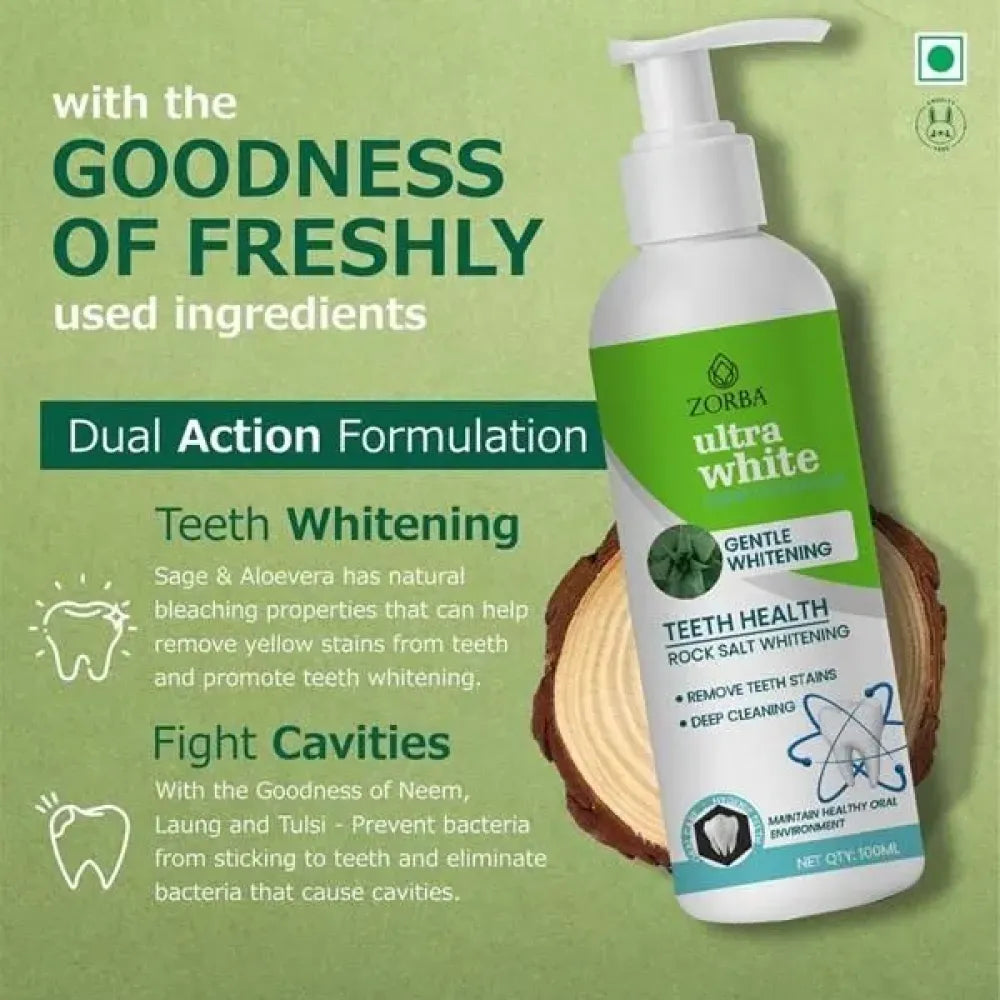 Zorba saltwhite liquid toothpaste