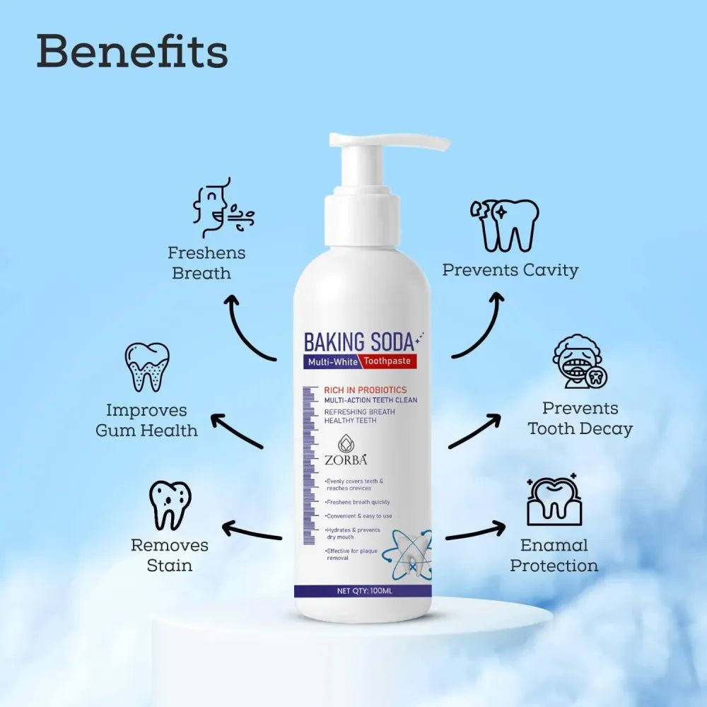 Zorba white+ probiotic toothpaste