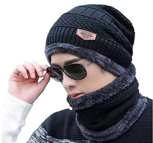 Unisex Woolen Cap Set