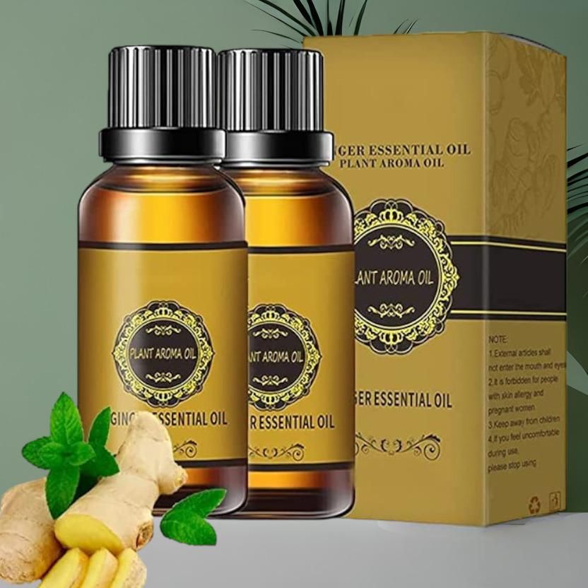 BELLY DRAINAGE GINGER HERBAL OIL(PACK OF 2)